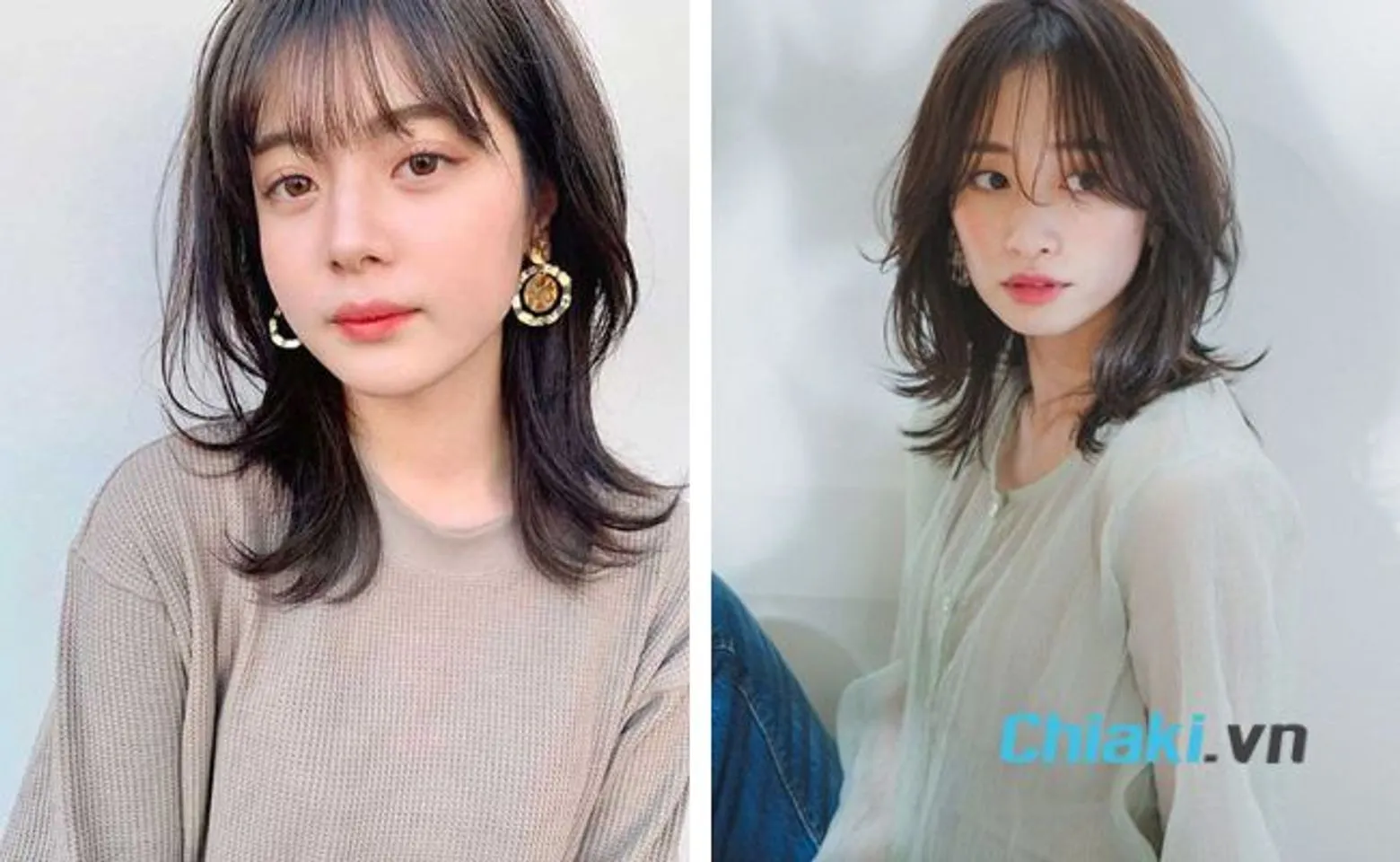 Tóc mullet nữ uốn chữ C