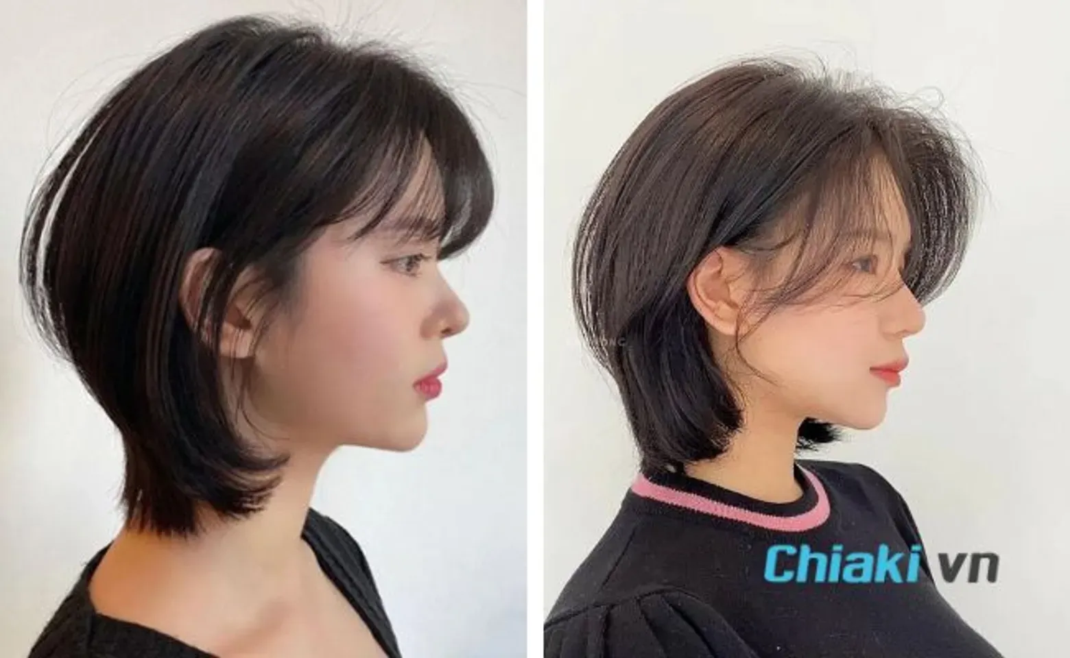 Tóc nữ mullet uốn cụp đuôi