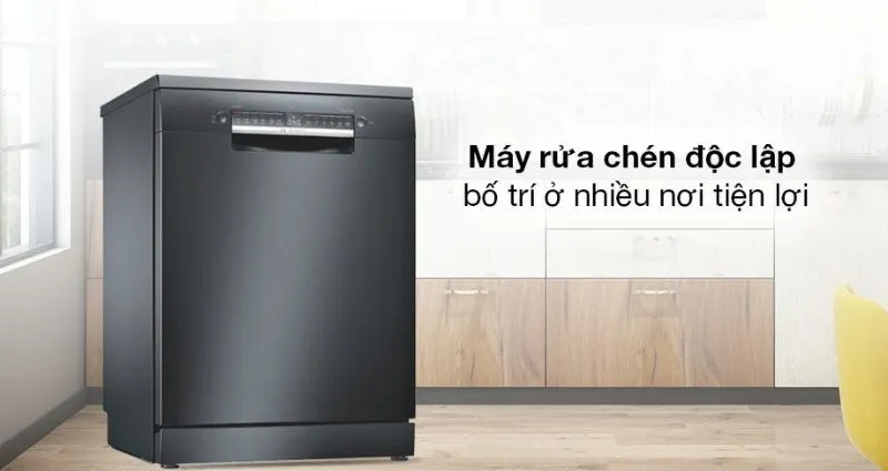 Máy rửa chén Bosch SMS4IKC62T với thiết kế độc lập, dễ lắp đặt trong mọi không gian bếp