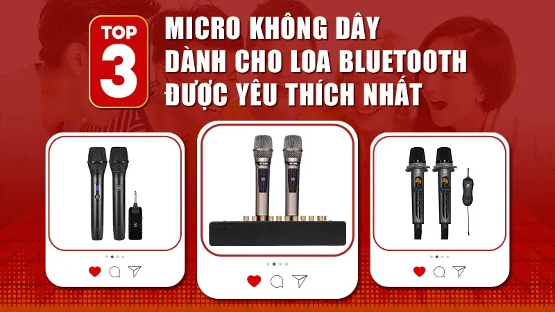 Top 3 micro kết hợp loa bluetooth được yêu thích nhất 2026