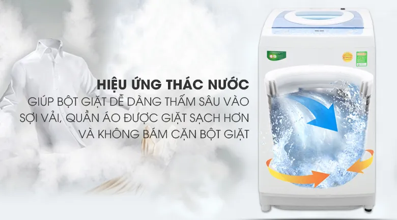 Hiệu ứng thác nước - Máy giặt Toshiba Inverter 9kg AW-DC1005CV