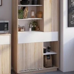 Tủ bếp gỗ công nghiệp MDF phủ Melamin GHK-100
