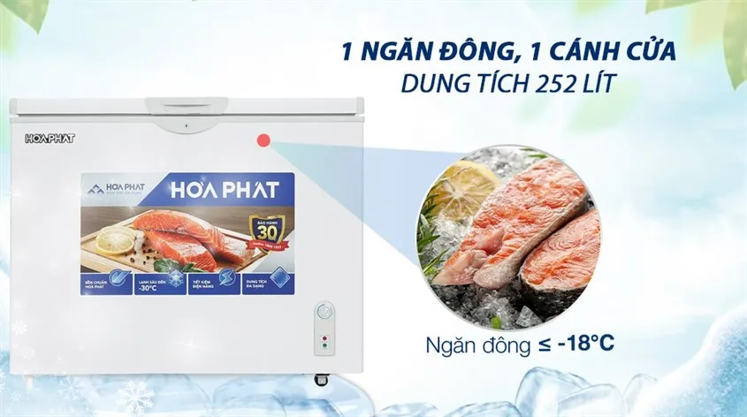 Khóa an toàn và bảng điều khiển trực quan giúp kiểm soát nhiệt độ tủ đông dễ dàng