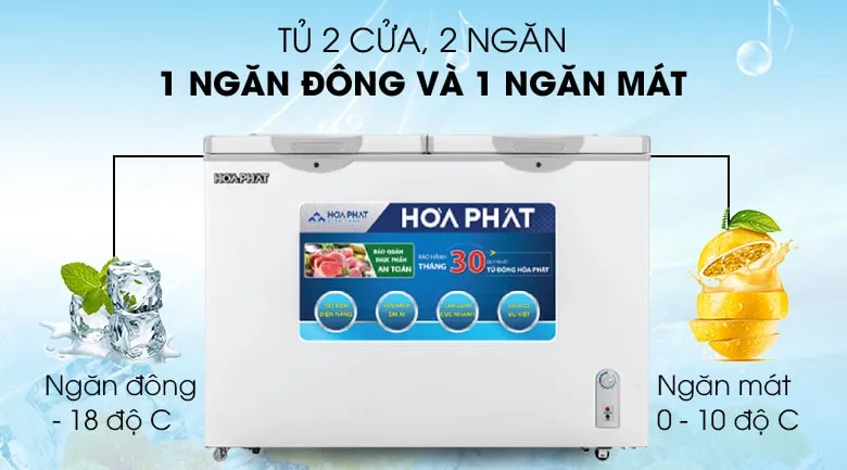 Thiết kế ngăn đông mát riêng biệt