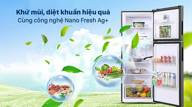 Công nghệ kháng khuẩn Nano Fresh Ag+ trên tủ lạnh Aqua