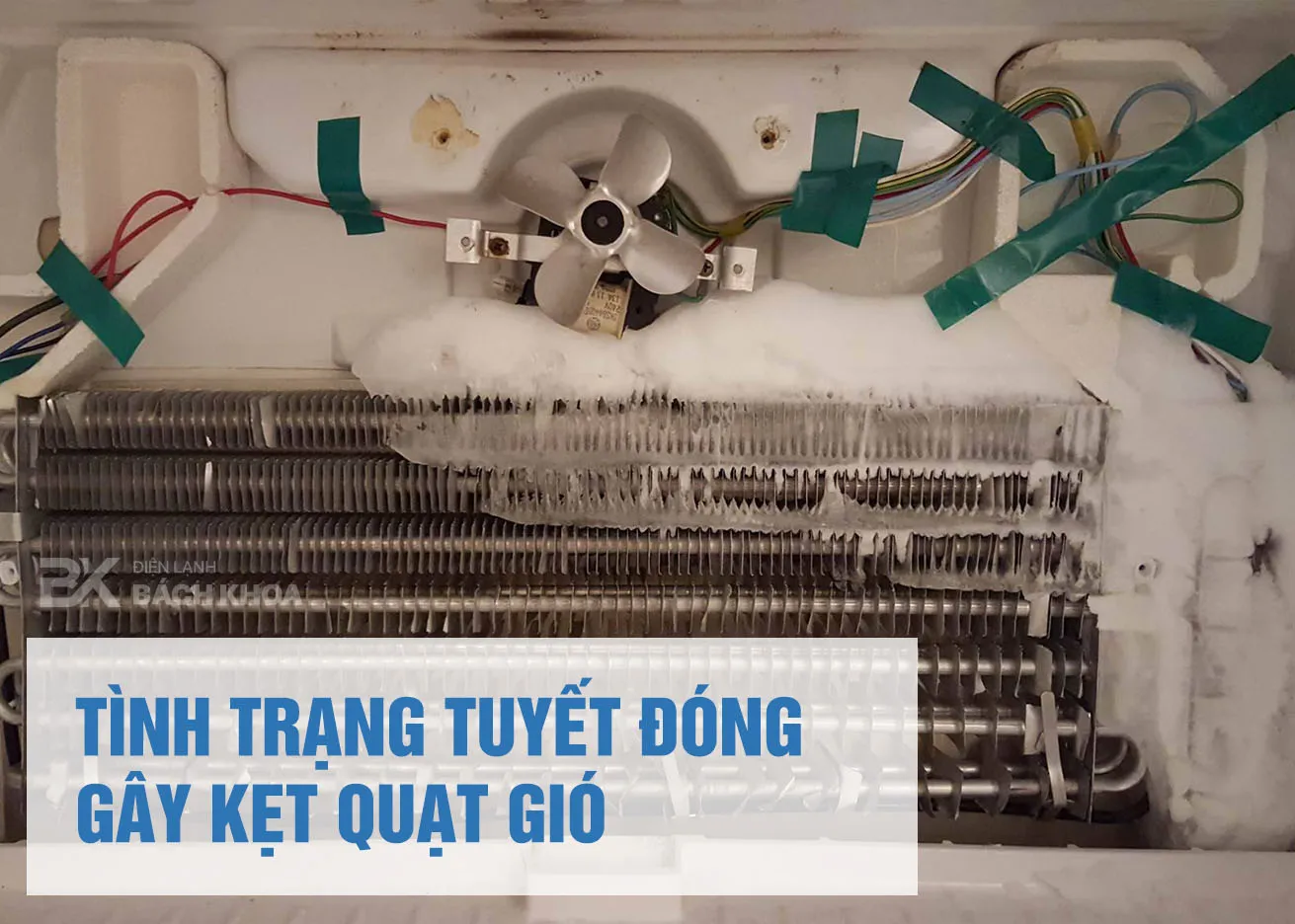 Hệ thống xả đá bị hỏng khiến tuyết tích tụ