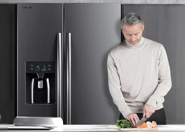 Tủ lạnh của hãng Panasonic và Toshiba đều sở hữu thiết kế rất hiện đại