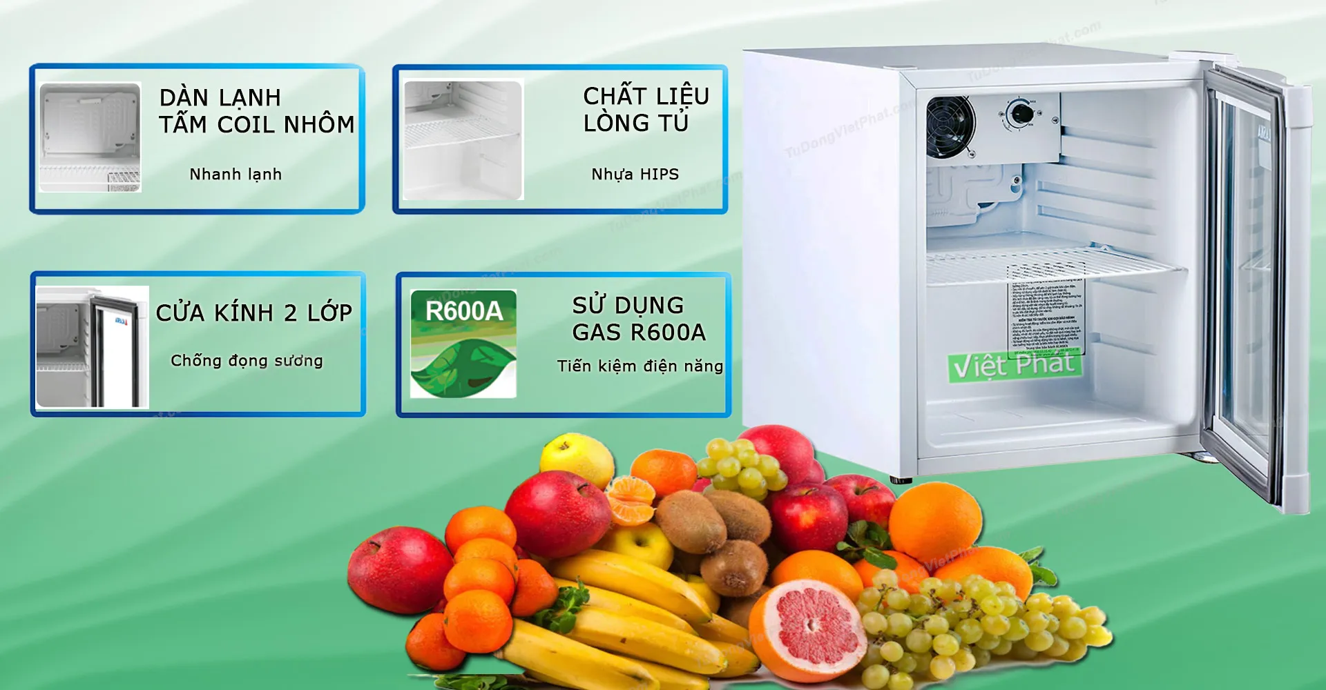 Thiết kế nhỏ gọn nhưng chắc chắn của dòng tủ hỗ trợ bảo quản thực phẩm chuyên sâu