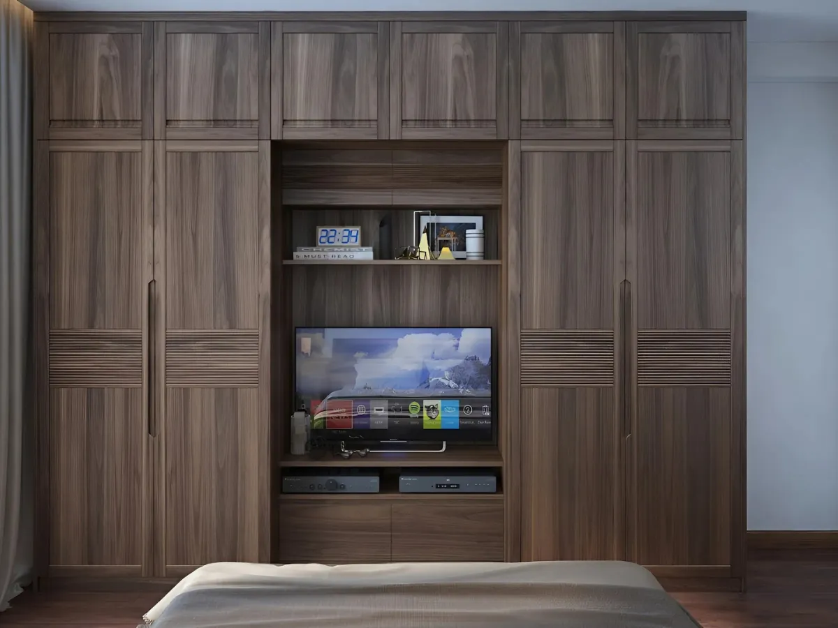 Tủ gỗ tự nhiên mang màu sắc ấm áp, sang trọng (Nguồn: Sưu tầm)