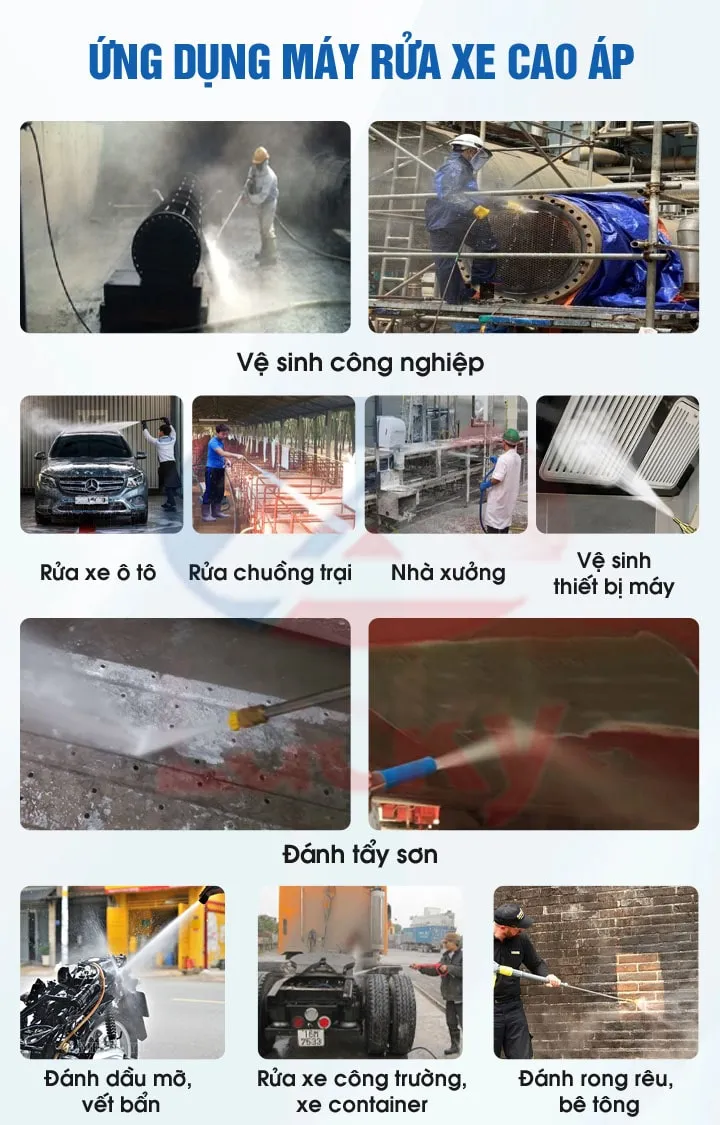 Ứng dụng máy rửa xe