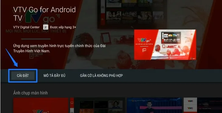 Biểu tượng VTV Go quen thuộc giúp người dùng an tâm về chất lượng và tính chính thống của nội dung