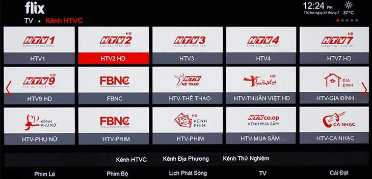 Flix TV sở hữu giao diện tối giản giúp người dùng dễ dàng làm quen và thao tác ngay lần đầu sử dụng