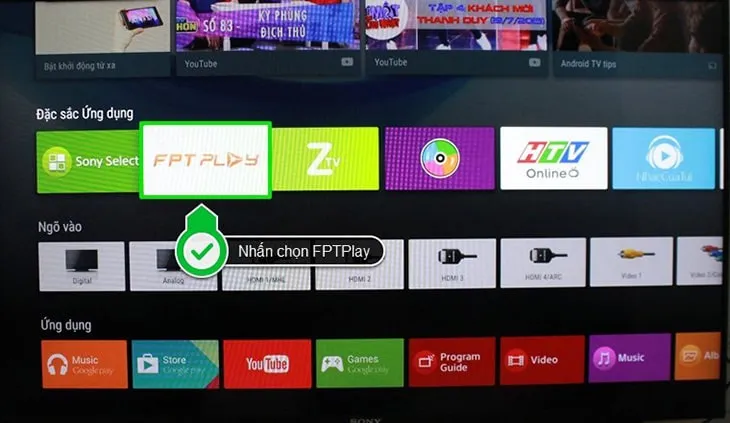 Biểu tượng FPT Play nổi bật trên màn hình chính giúp người dùng dễ dàng truy cập chỉ với một thao tác