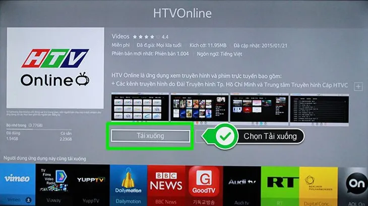 Thao tác tải xuống và cài đặt ứng dụng được thực hiện tự động sau một cú nhấp chuột chọn đơn giản