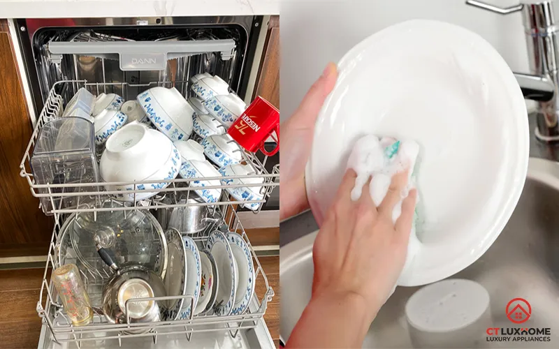 So sánh hiệu quả giữa máy rửa bát và rửa tay