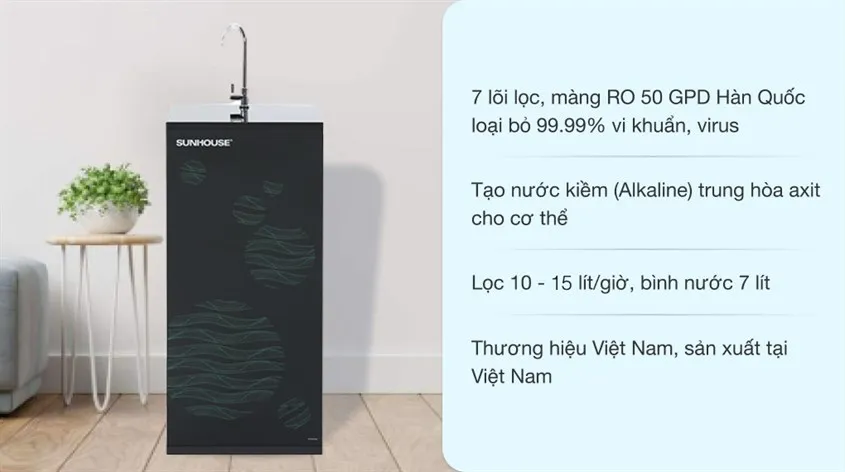 Máy lọc nước RO Sunhouse SHA8866K 7 lõi có giá 3.680.000 VNĐ (cập nhật tháng 05/2023, có thể thay đổi theo thời gian)