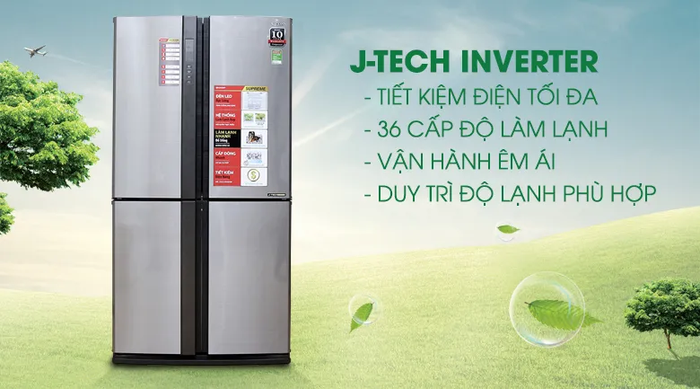 Công nghệ J-Tech Inverter giúp tủ vận hành êm ái và tiết kiệm điện tối ưu