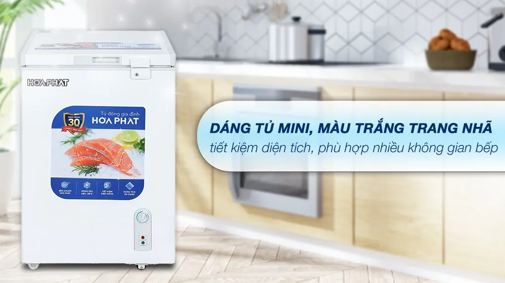 Tủ đông Hòa Phát 107 lít là model bán chạy nhất tại Ánh Ngân