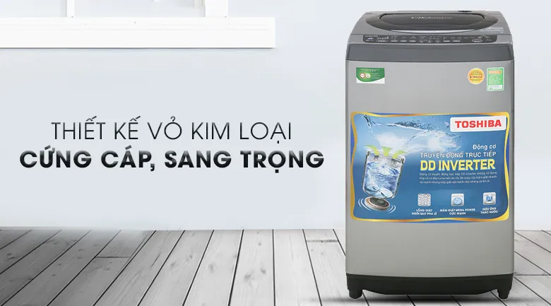 Máy giặt Toshiba Inverter 9 Kg AW-DJ1000CV SK - Thiết kế sang trọng