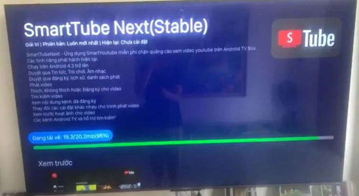 Hệ thống tivi Xiaomi đang trong quá trình hoàn tất cài đặt phần mềm mới
