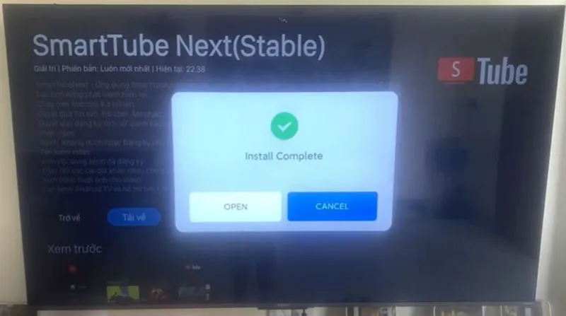 Giao diện ứng dụng SmartTubeNext hoạt động mượt mà không có quảng cáo phiền phức