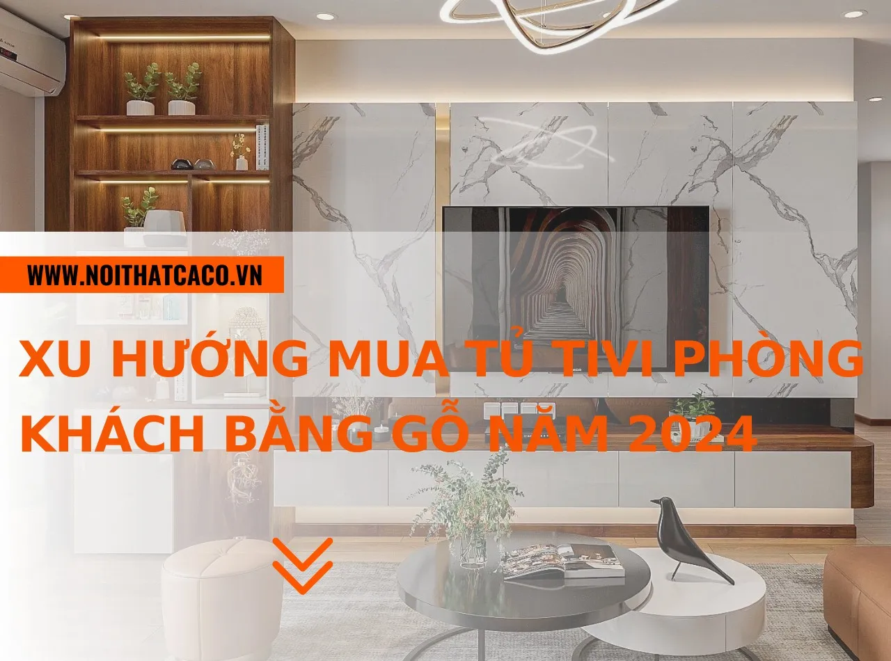 Mẫu tủ tivi phòng khách bằng gỗ mang lại vẻ đẹp ấm cúng cho không gian