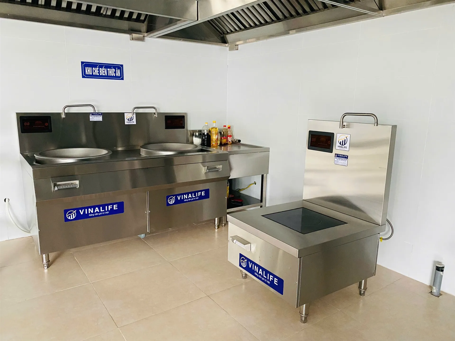 Bếp từ công nghiệp đơn 5kw mặt phẳng thiết kế chắc chắn bằng inox 304